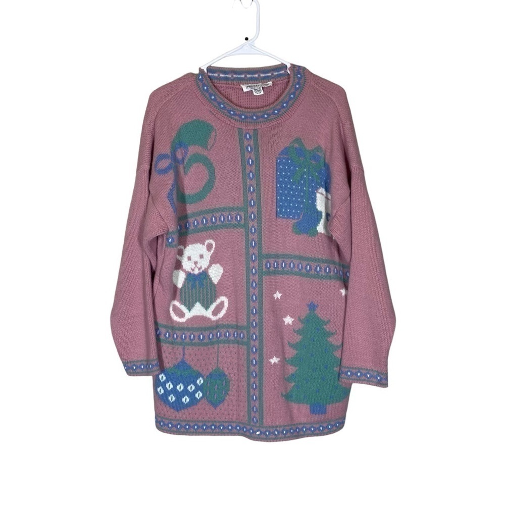VTG Private Eyes Knit Grandma Christmas Sweater